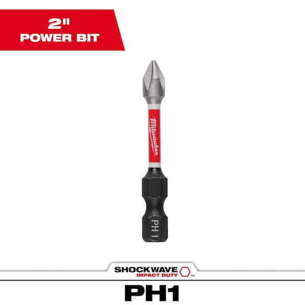 SHOCKWAVE Impact Duty 2 in. Phillips #1 Alloy Steel Screw Driver Bit (1-Pack)