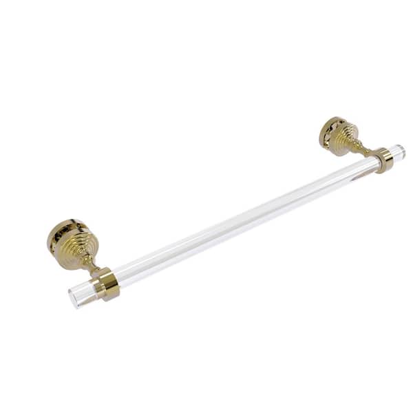 Allied Brass Pacific Grove Collection 18 in. Over-the-door Single Towel Bar in Unlacquered Brass