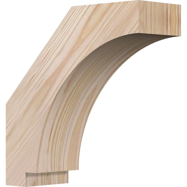 Ekena Millwork 3 1/2"W x 10"D x 10"H Imperial Smooth Knee Brace, Douglas Fir