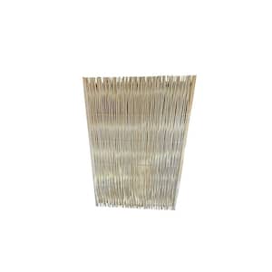 72 in. H x 48 in. W Debarked Open Top Framed Willow Wood Fence Panel