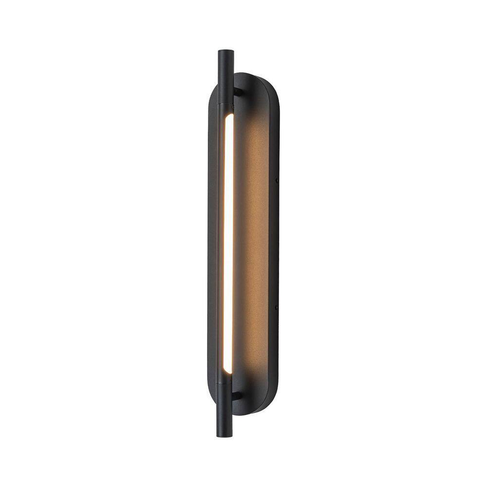 23.4 in.H 1-Light Sand Black Modern Minimalist Oval Integrated LED Wall Sconce price history on PriceWatchPro