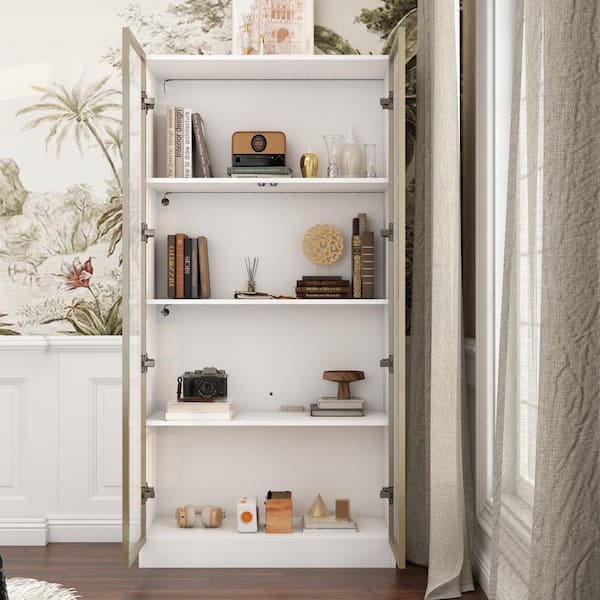 Wisdom Star 7-Tier Wooden Bookshelf - Free Standing Open Storage Unit For Books & Display