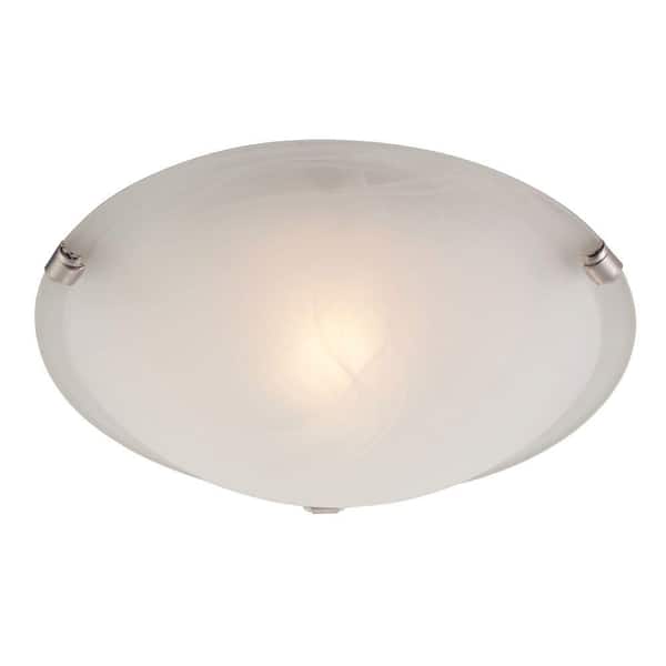 Westinghouse 1-Light White and Brushed Nickel Ceiling Fixture