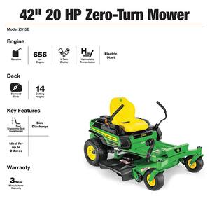 Z315E 42 in. 20 HP Gas Dual Hydrostatic Zero-Turn Riding Mower