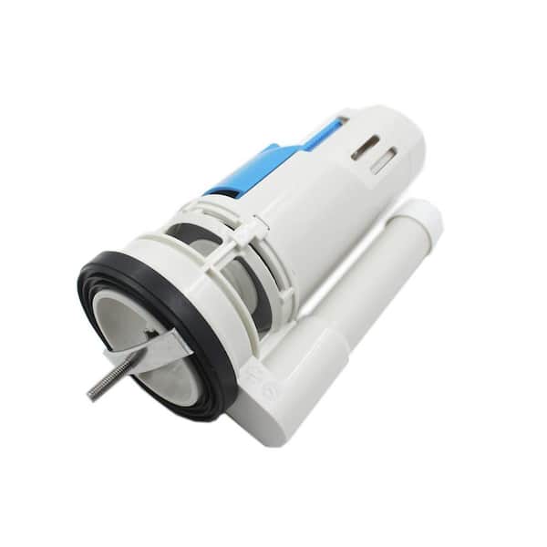 1-Piece Toilet Flush Valve Assembly with Silicone Seal and Adjustable Dual Flush in Chrome Finish