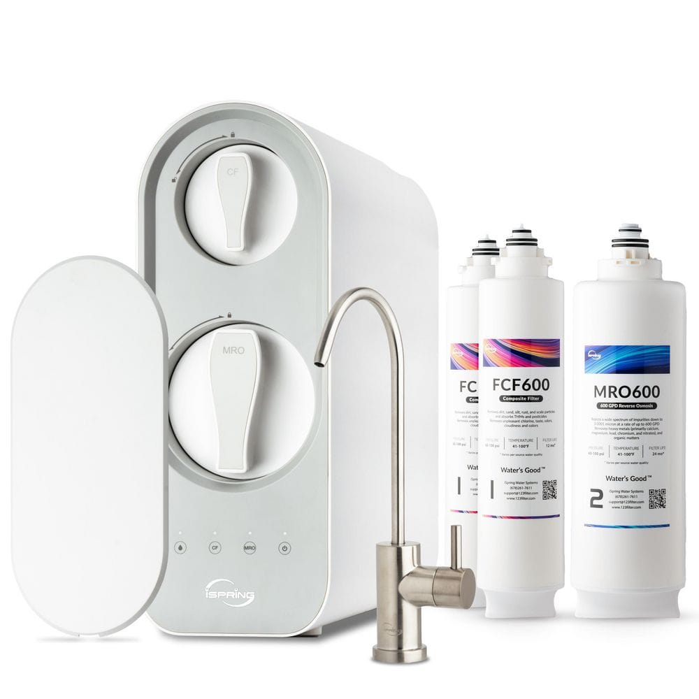 600 GPD Under Sink Tankless Reverse Osmosis Water Filter System w/ Extra Filter Set