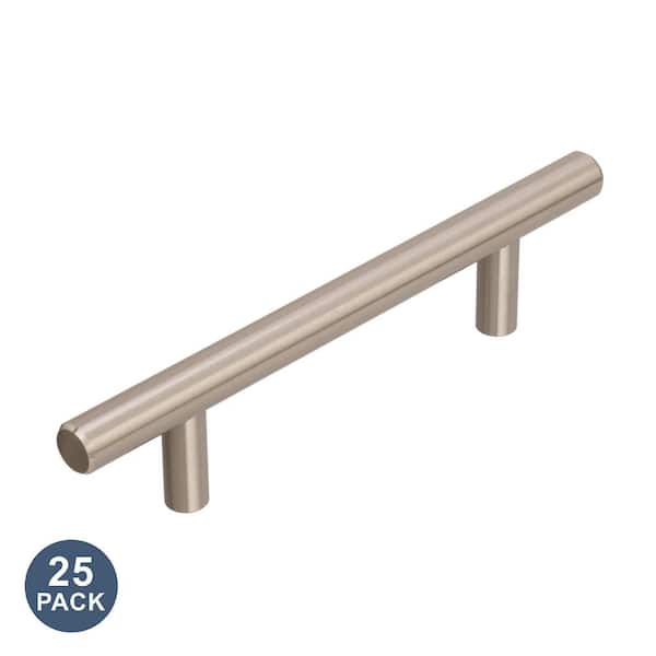 Bar Pulls 3-3/4 in. (96mm) Modern Sterling Nickel Bar Cabinet Pull (25-Pack)