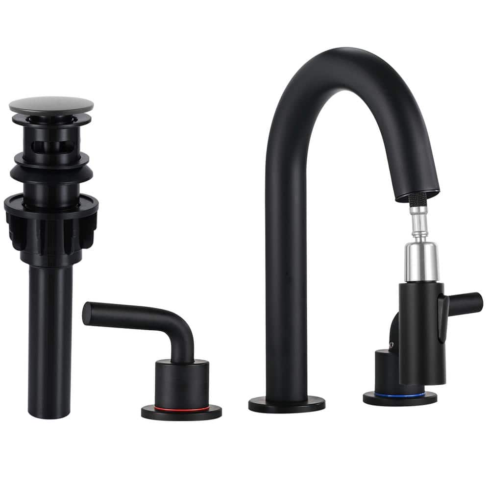 8 in. Widespread Bathroom Faucet 3 Hole with Pull Out Sprayer, Bathroom Sin