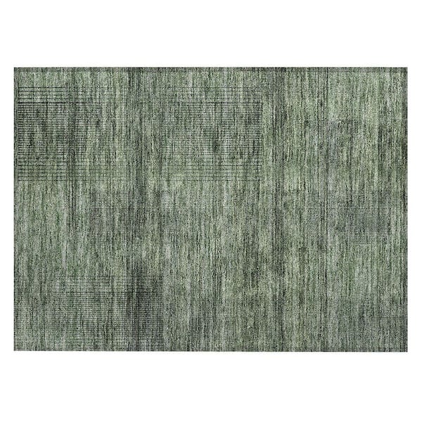 Chantille Machine Washable Indoor/Outdoor Abstract ACN820 Olive 1 ft. 8 in. x 2 ft. 6 in. Area Rug