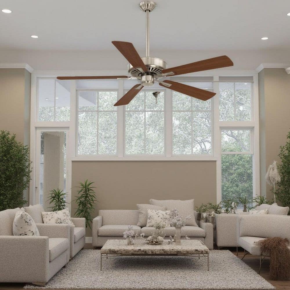 MINKA-AIRE Contractor Plus 52 in. Indoor Brushed Nickel with
