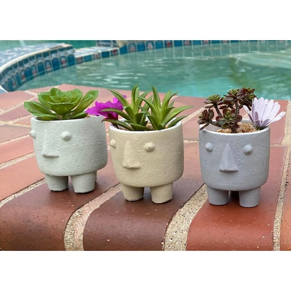Grace Metal Small Decorative Modern Indoor Planters Flower Pots Pack Of 2  Gold