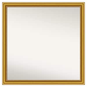 Townhouse Gold 35.75 in. x 35.75 in. Custom Non-Beveled Wood Framed Batthroom Vanity Wall Mirror