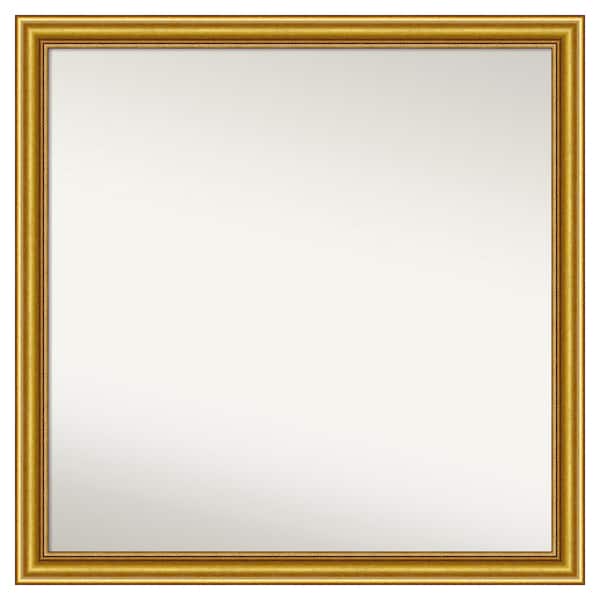 Amanti Art Townhouse Gold 35.75 in. x 35.75 in. Custom Non-Beveled Wood Framed Batthroom Vanity Wall Mirror