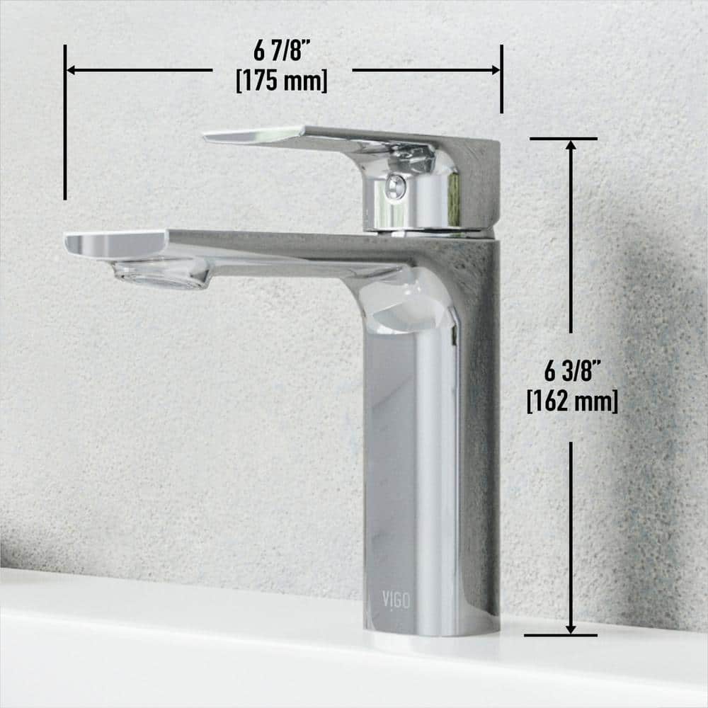 Davidson Modern Black and Chrome Brass Bathroom Faucet