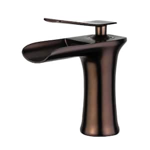 Logrono Single Hole Single-Handle Bathroom Faucet with Overflow Drain in Oil Rubbed Bronze