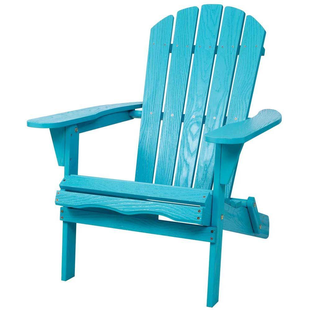 Wooden Folding Adirondack Chair,Half Pre-Assembled Fire Pit Lounge Chair for Lawn Garden,220lb Weight Capacity,Blue price history on PriceWatchPro
