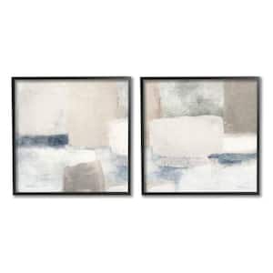 Beige Modern Collage Shapes Design By Carol Robinson 2 Piece Framed Abstract Art Print 24 in. x 24 in.
