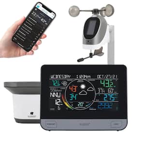 VEVOR Wireless Digital Weather Station with Sensor 7.5 in. Display Atomic  Clock Forecast Data Calendar Alarm Alert Temperature SNQXZWX75VAAAAQ08V1 -  The Home Depot