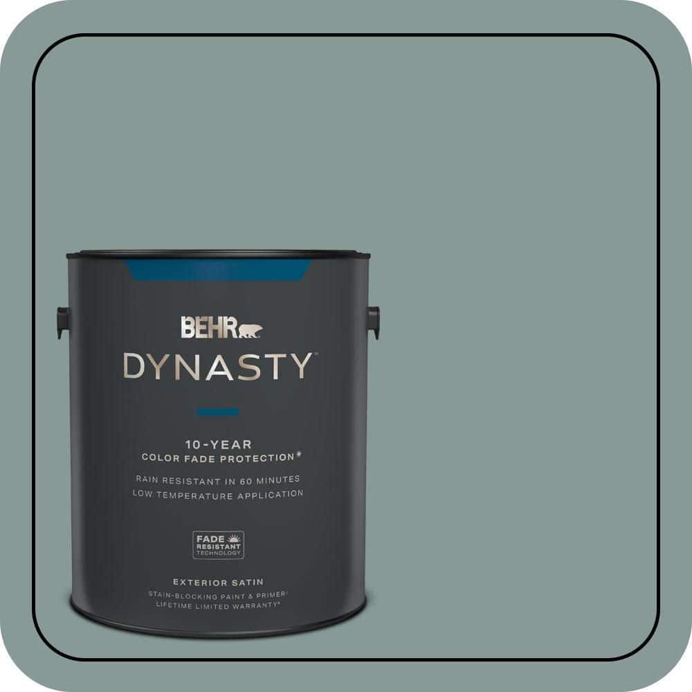 1 gal. #N430-4 Rainy Afternoon Satin Enamel Exterior Stain-Blocking Paint & Primer price history on PriceWatchPro