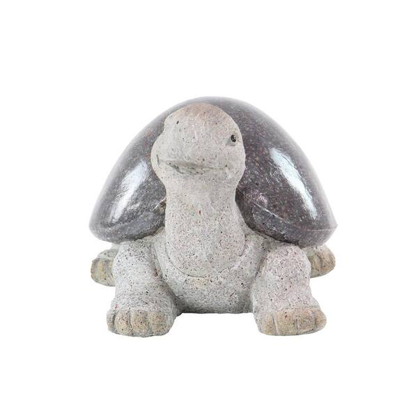 Litton Lane 10 in. Polystone Indoor Outdoor Turtle Garden