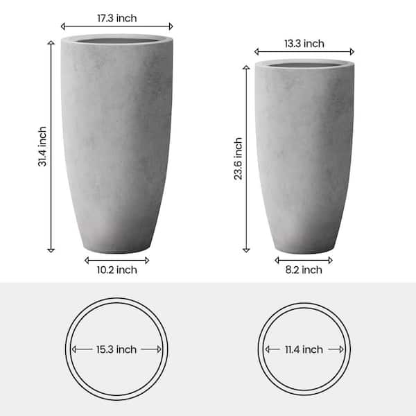 Large Pot - fiberglass - lightweight 23 to 63 diameters