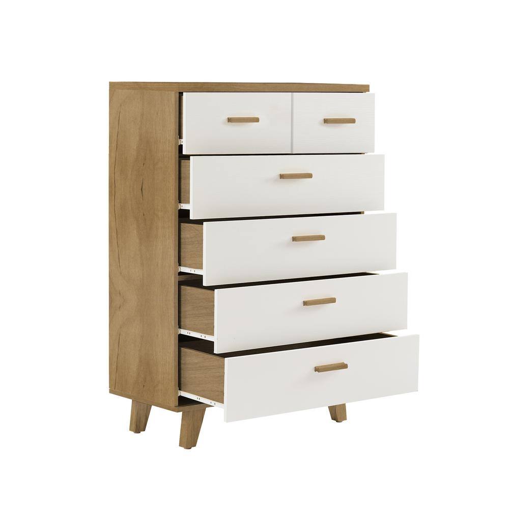 The Fridge Stand Supreme - Drawer Organization - White Frame with Light Gray Drawers
