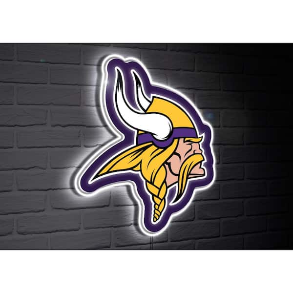 Evergreen Minnesota Vikings Team Logo Shaped Plug in LED Lighted Sign  8LED3817LGO