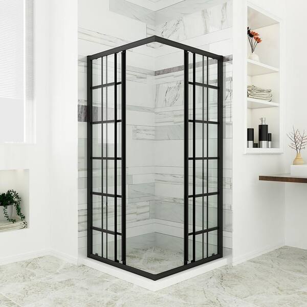 Corner Framed Shower Room Shower Enclosure with Two Sliding Doors