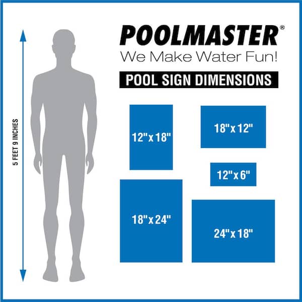 Poolmaster Residential or Commercial Swimming Pool Signs, Public