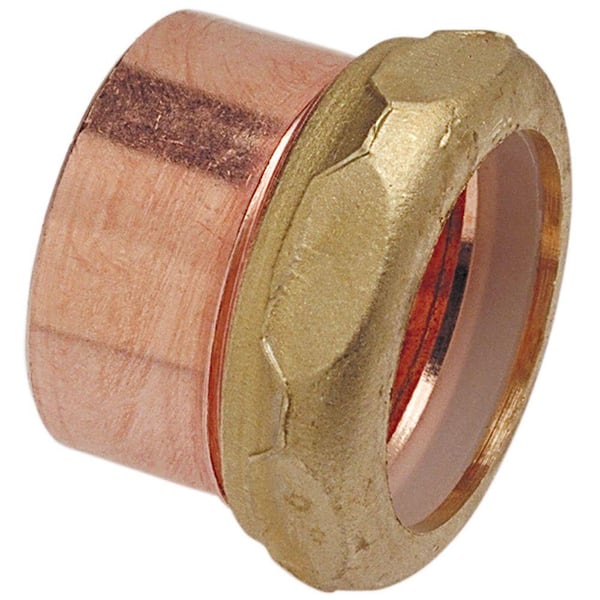 Everbilt 1-1/4 in. x 1-1/4 in. Copper DWV Cup x Slip-Joint Trap Adapter Fitting