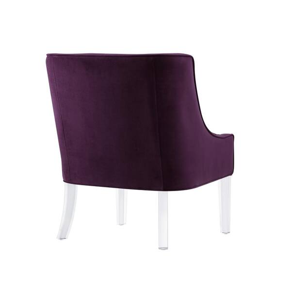 mauve velvet chair