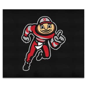Ohio State Buckeyes Black 5 ft. x 6 ft. Tailgater Area Rug