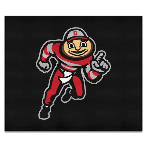 FANMATS Ohio State Buckeyes Black 5 ft. x 6 ft. Tailgater Area Rug