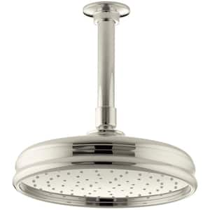 1-Spray Patterns 8 in. 2.5 GPM Ceiling Mount Rain Fixed Shower Head in Vibrant Polished Nickel