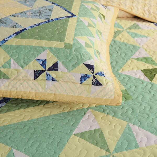 MarCielo B197 Summer Lightweight Yellow Rhombus and Triangle King