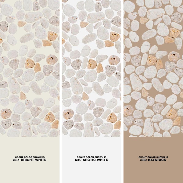 Jeffrey Court Creama River Rock 11.25 in. x 11.25 in. Honed
