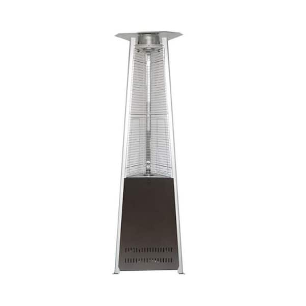 42,000 BTU Hammered Bronze Propane Compact Glass Tube Patio Heater