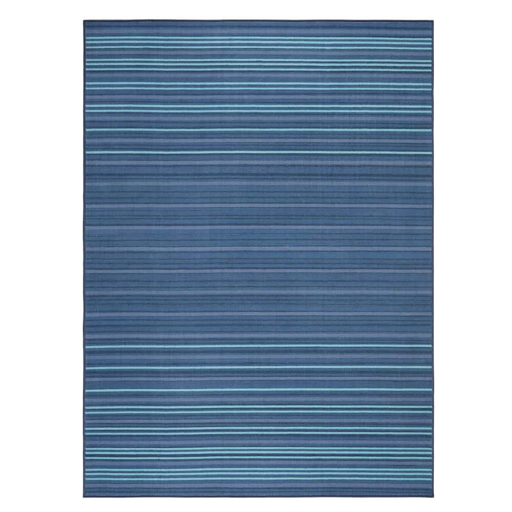 UPC 769924706152 product image for Basic Layne Modern Stripe Navy Blue Blue 6 ft. x 9 ft. Machine Washable Area Rug | upcitemdb.com