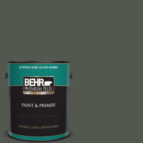 BEHR PREMIUM PLUS 1 gal. #ECC-47-3 Twilight Forest Semi-Gloss Enamel Exterior Paint & Primer