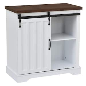 31.5 in. W x 15.7 in. D x 31.9 in. H White MDF Board Freestanding Bathroom Accent Linen Cabinet in White