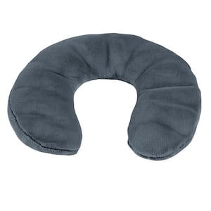 Gray Plush Polyfiber Standard Weighted U-Neck Pillow