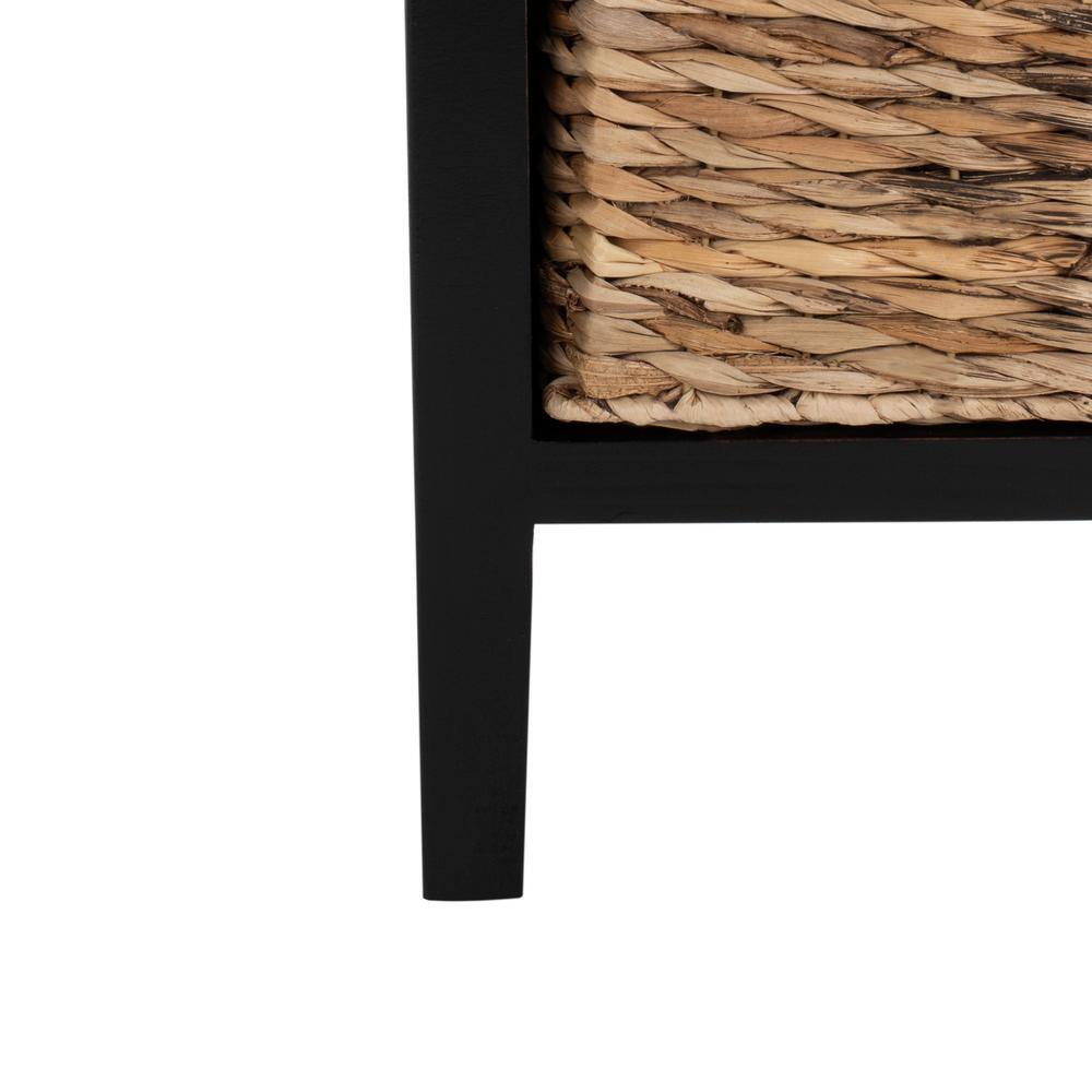 Michaela Rustic White Storage Side Table - thumbnail 4
