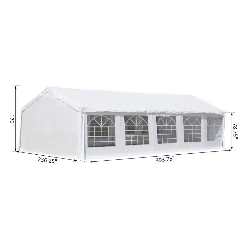 White Heavy Duty Outdoor Party Tent with Removable Sidewalls