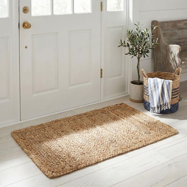 Natural Fiber 2 x 3 Natural Basket Weave Area Rug