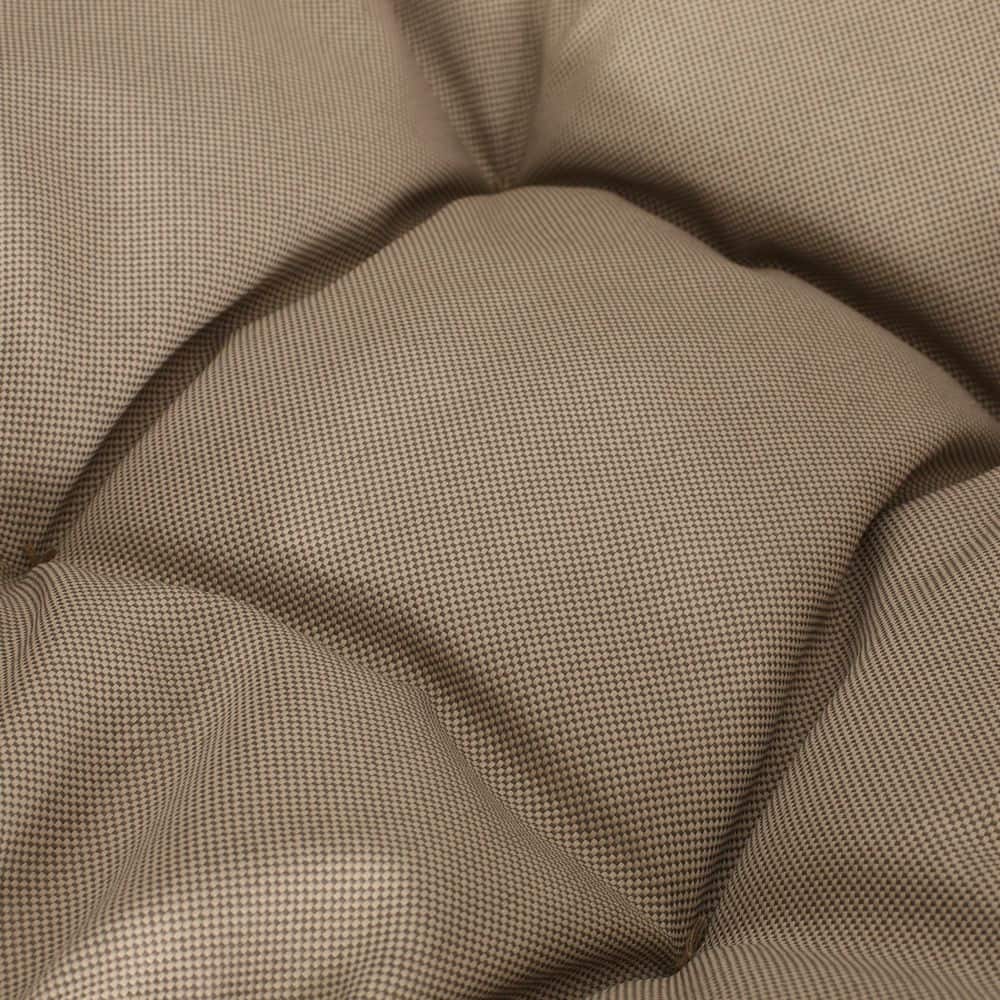 Light Brown and Beige Wicker Outdoor Dining Chairs with Cushions, Set of 2