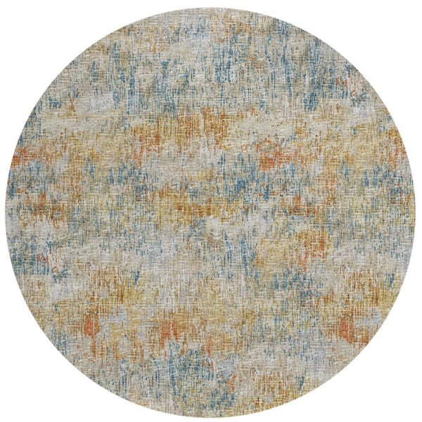 Accord Multi 8 ft. x 8 ft. Abstract Indoor/Outdoor Washable Area Rug