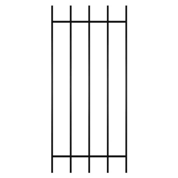 Unique Home Designs Guardian 24 in. x 54 in. Black 5-Bar Window Guard-DISCONTINUED