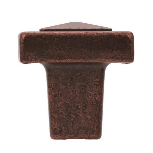 Forgings 1-1/8 in. (29mm) Classic Rustic Bronze Square Cabinet Knob