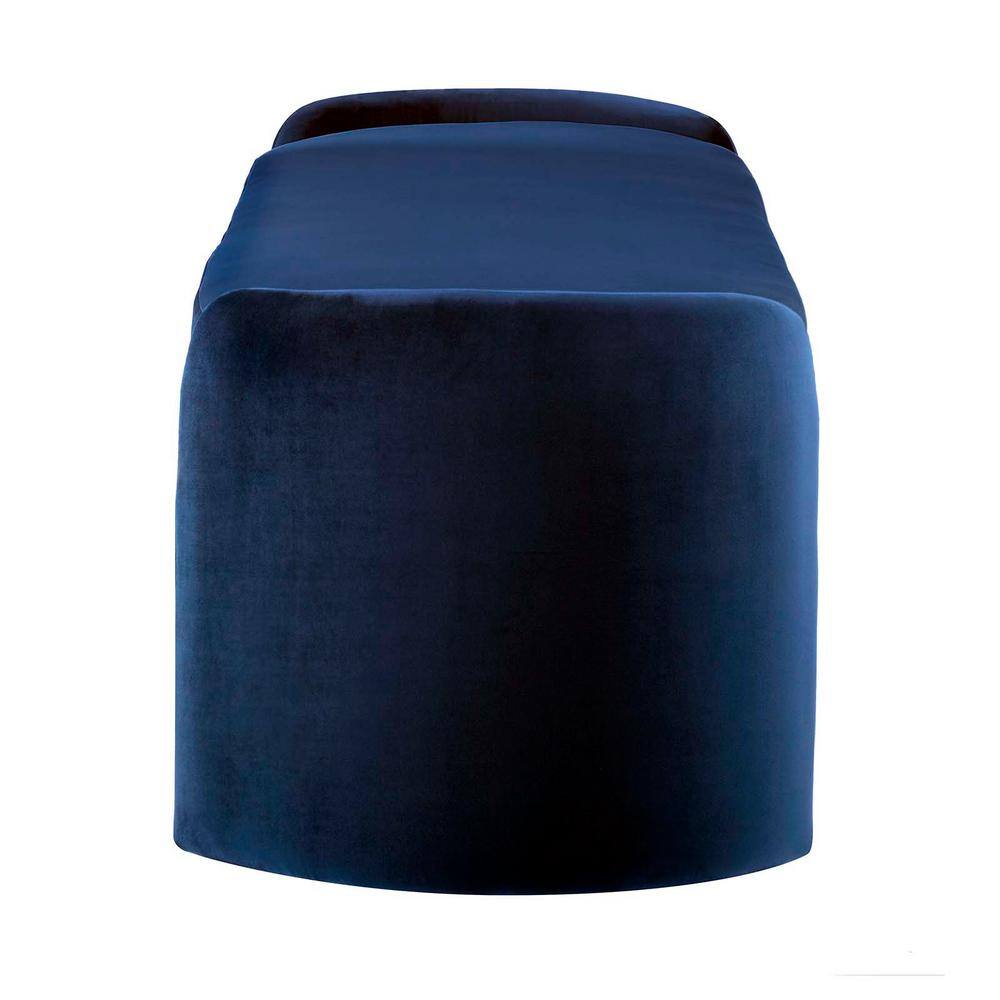 Nebula Midnight Blue Velvet 62" Upholstered Storage Bench