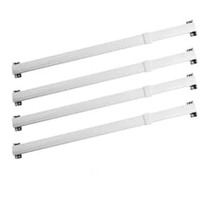 6 in. to 11 in. Adjustable Flat Sash Rod in White (4-Piece)